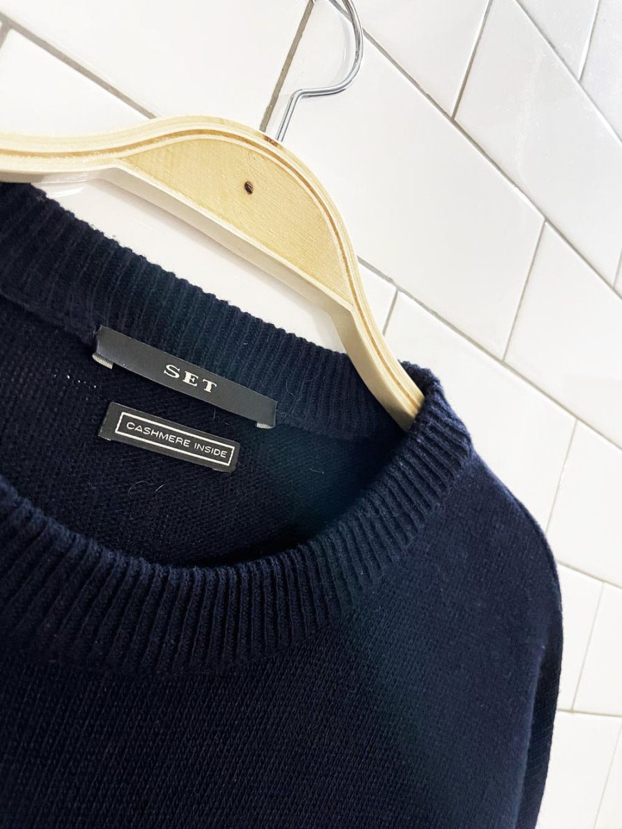 SET wool - cashmere zipped lips sweater | polyvore - good market thrift store