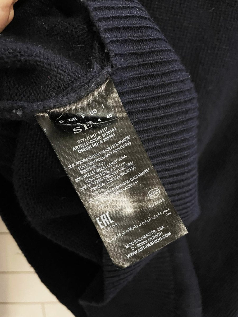 SET wool - cashmere zipped lips sweater | polyvore - good market thrift store