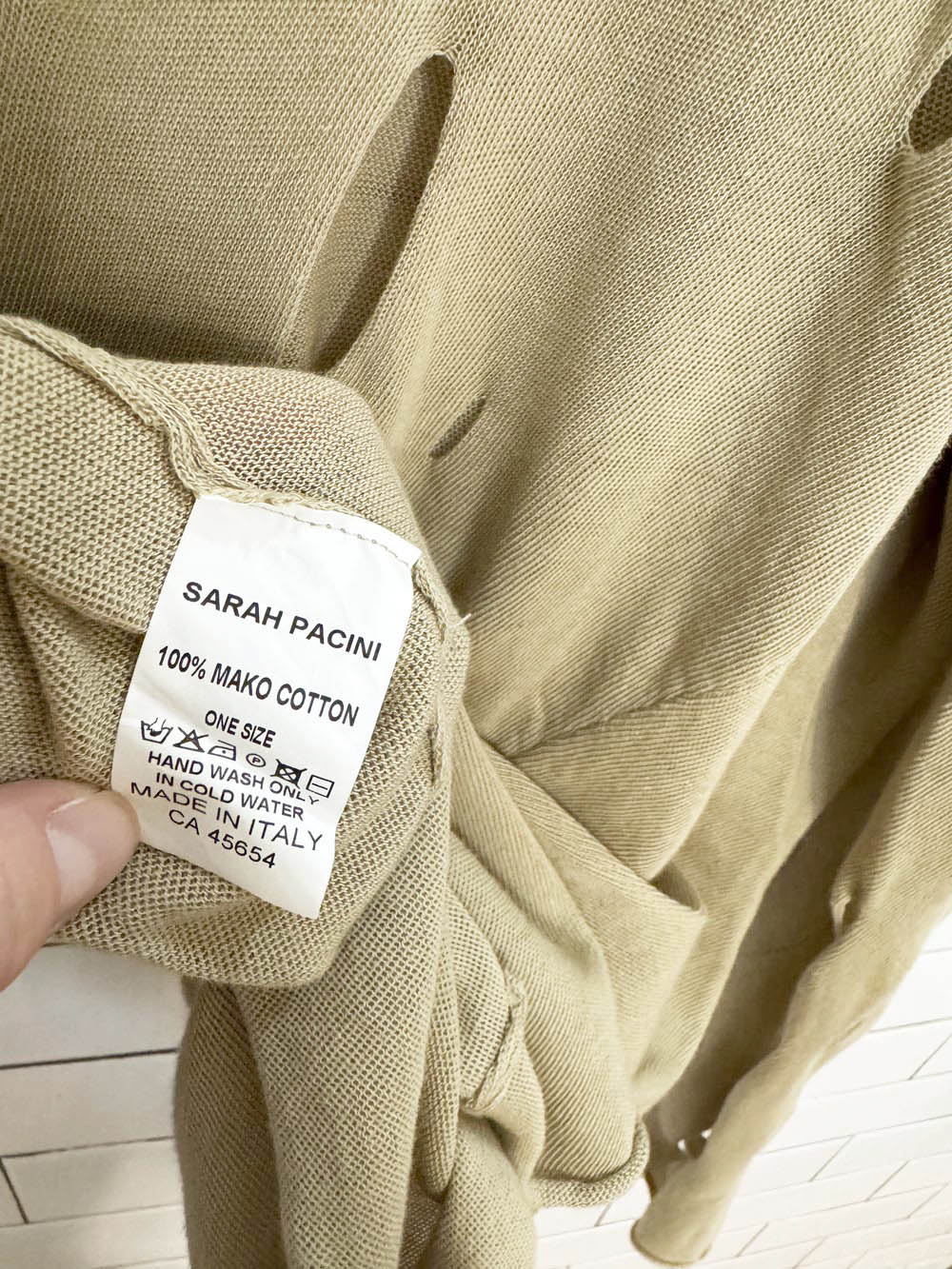 sarah pacini distressed long sleeve knit top | made in Italy
