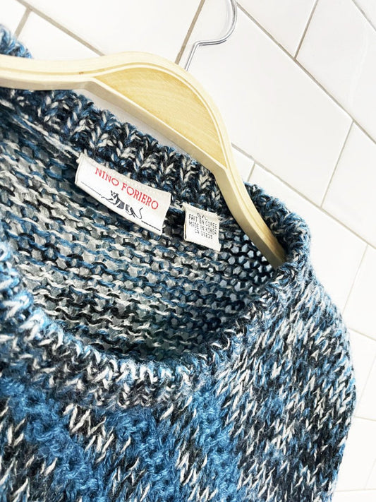 vintage 80s nino foriero oversized knit dad sweater - good market thrift store