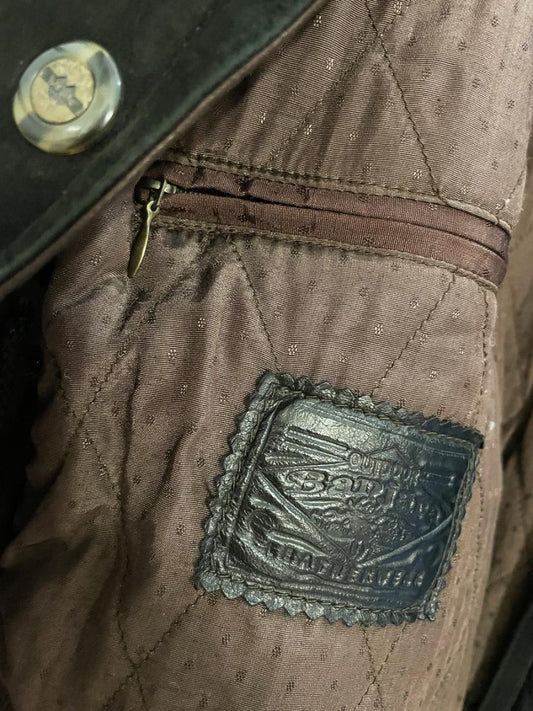 vintage 90s banjara lamb suede drawstring leather coat - good market thrift store