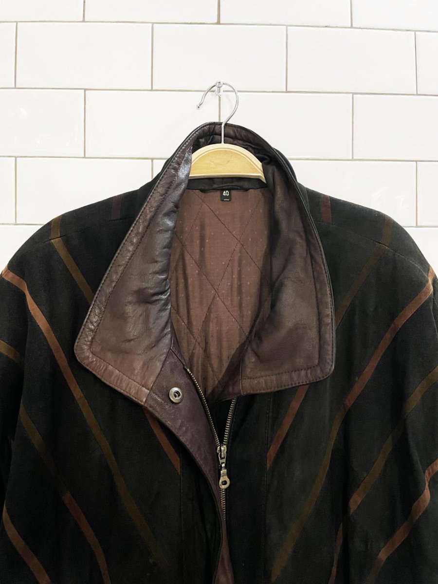 vintage 90s banjara lamb suede drawstring leather coat - good market thrift store