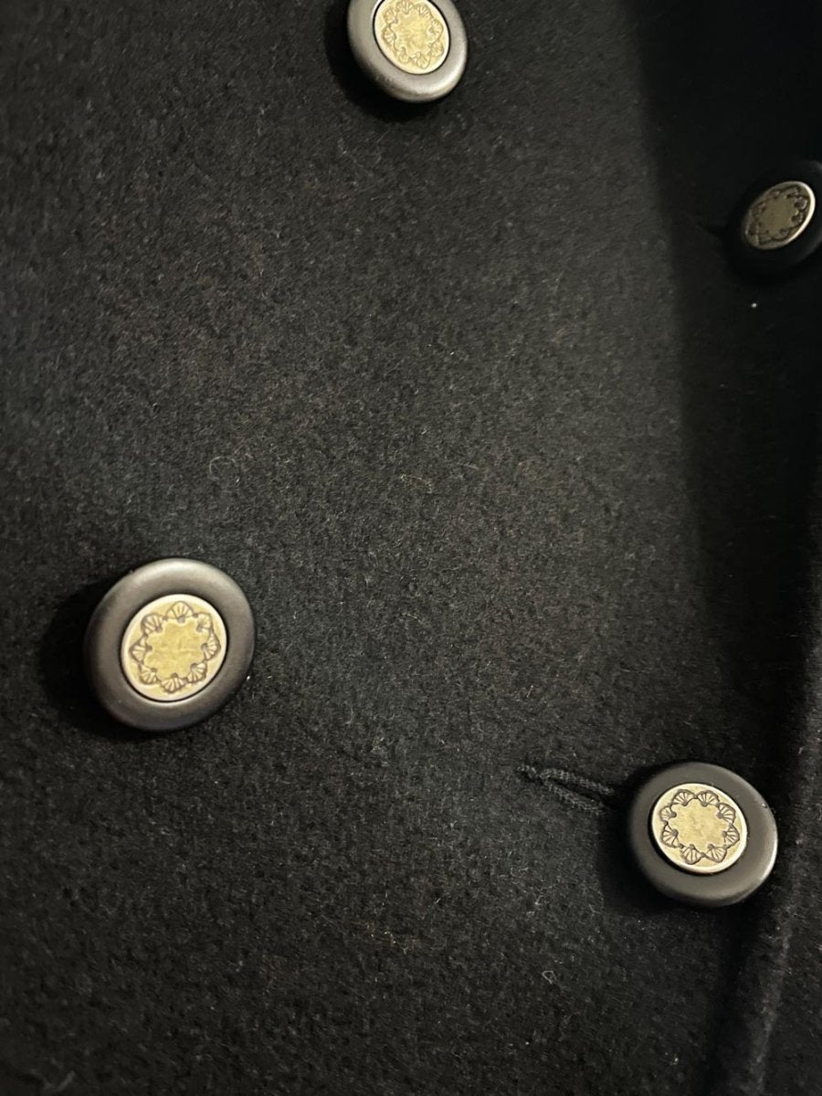 vintage david benjamin 100% wool suede collar double breasted overcoat - good market thrift store