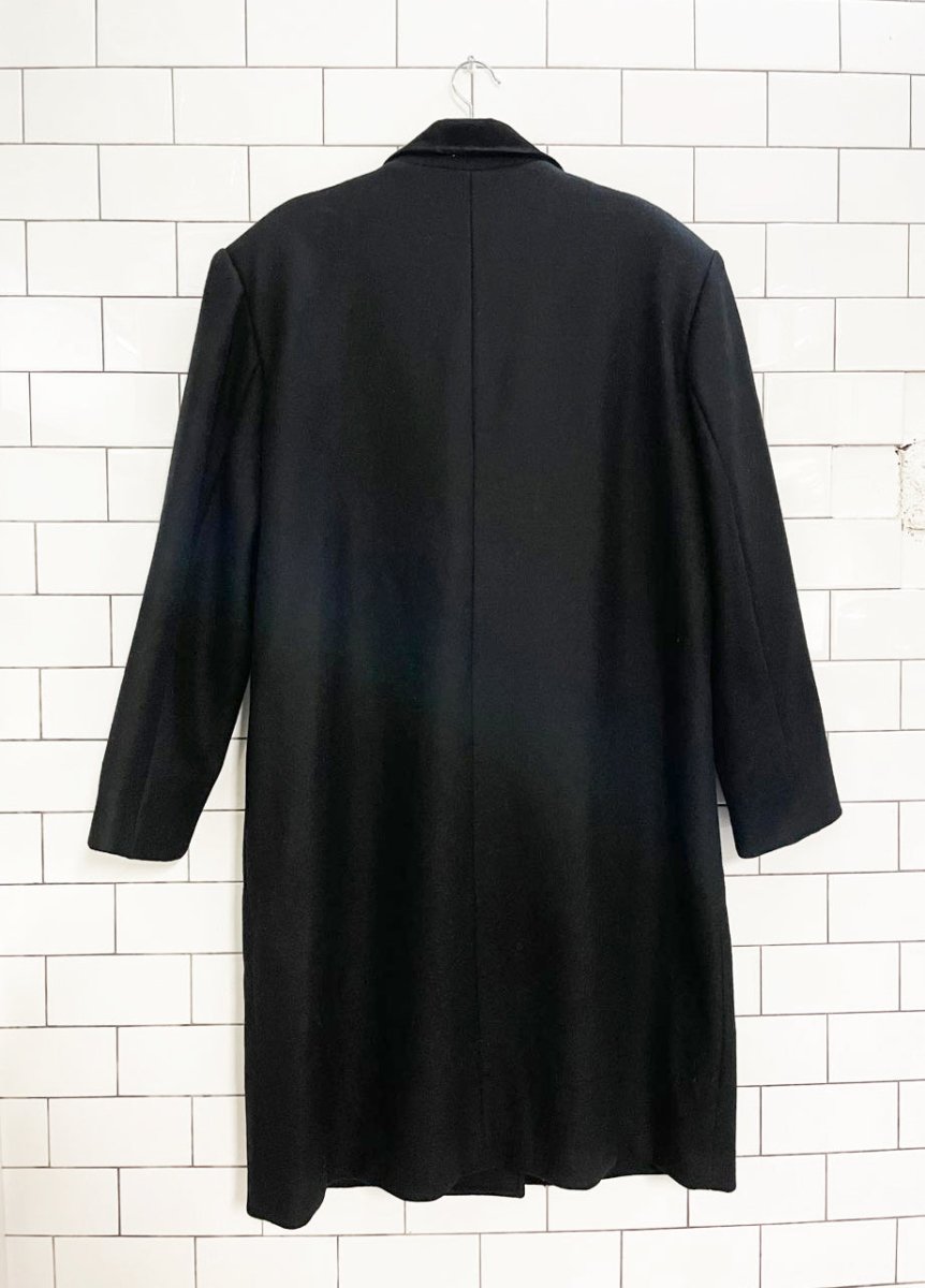 vintage david benjamin 100% wool suede collar double breasted overcoat - good market thrift store