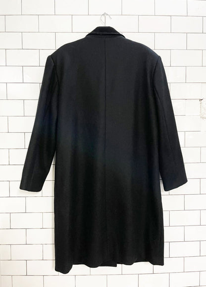 vintage david benjamin 100% wool suede collar double breasted overcoat - good market thrift store