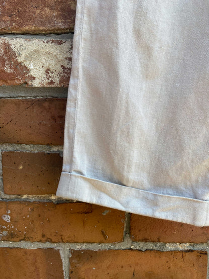 vintage liz claiborne linen-blend high rise pleated trouser