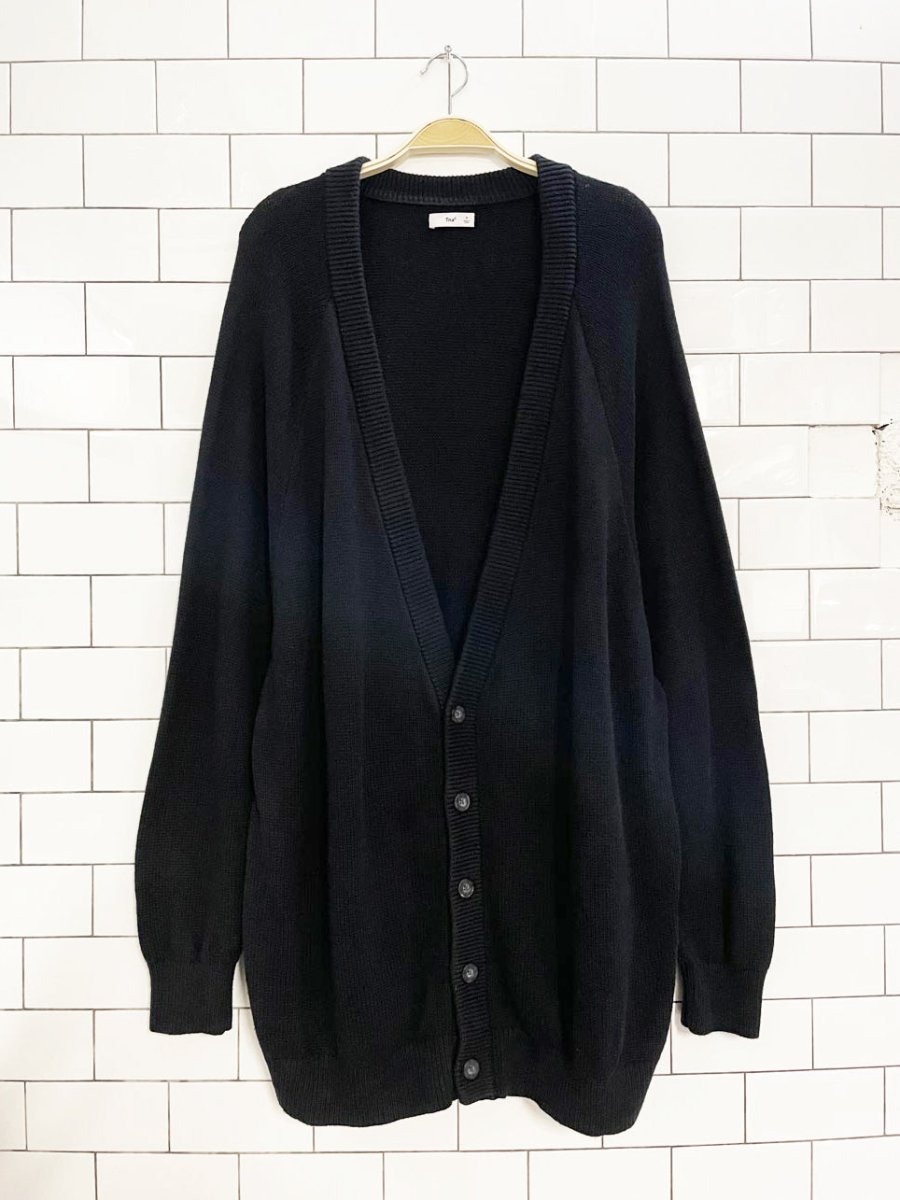 tna cotton - blend boyfriend knit cardigan | aritzia - good market thrift store