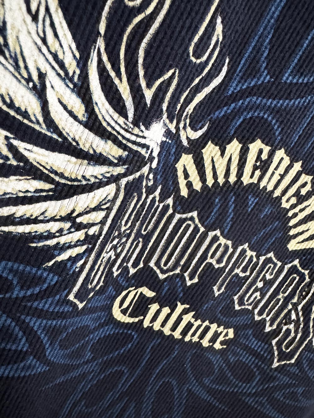 y2k sapphire lounge chopper culture waffle long sleeve top