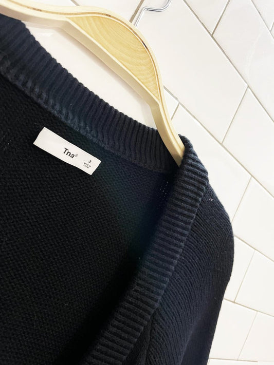 tna cotton - blend boyfriend knit cardigan | aritzia - good market thrift store