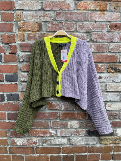 UO ashley batwing chenille crop cardi