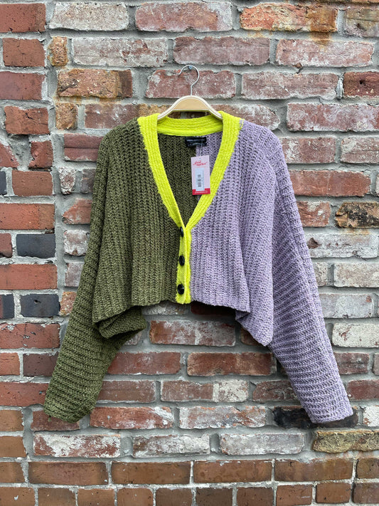 UO ashley batwing chenille crop cardi