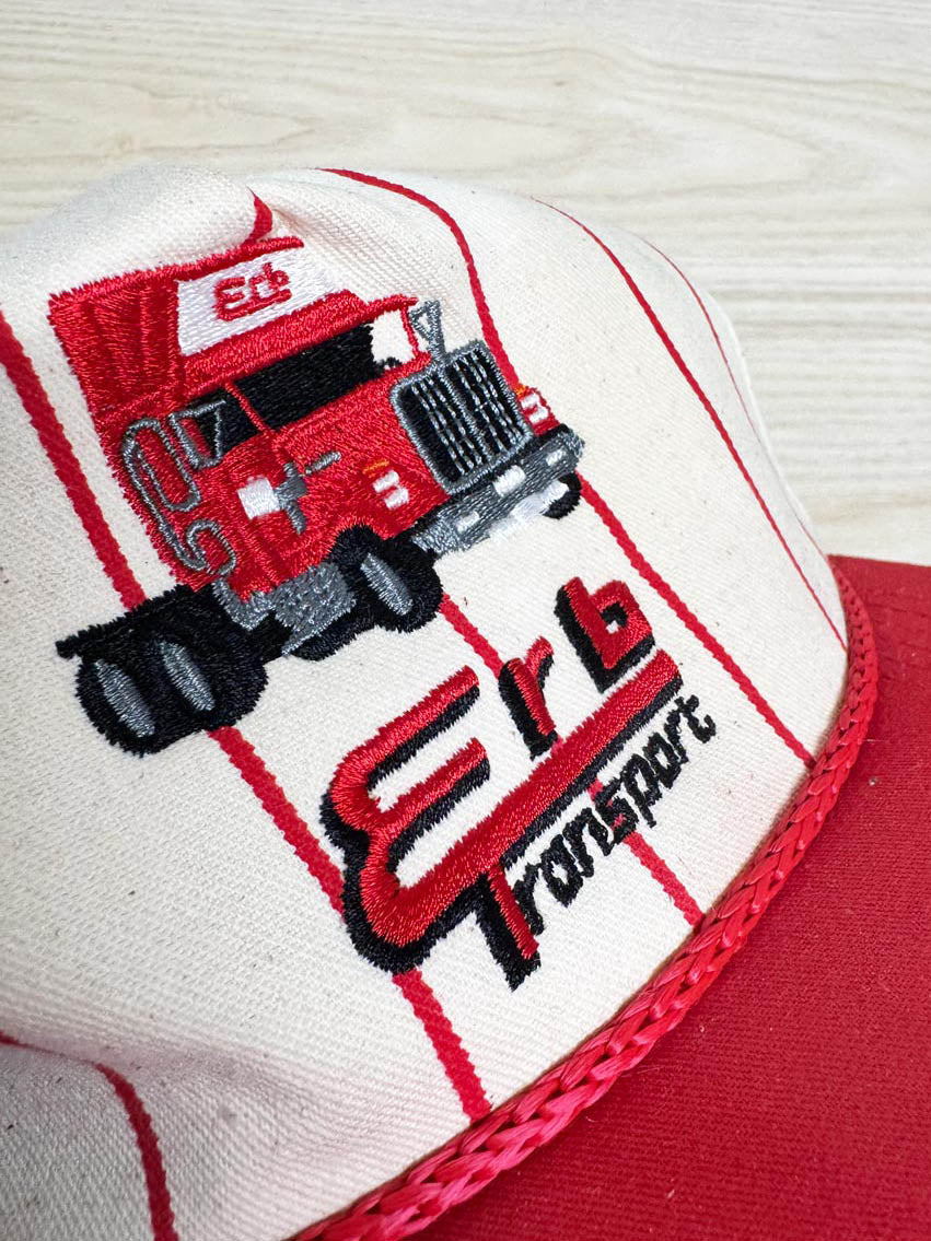vintage 90s erb transport baseball stripe two tone hat | #1 apparel