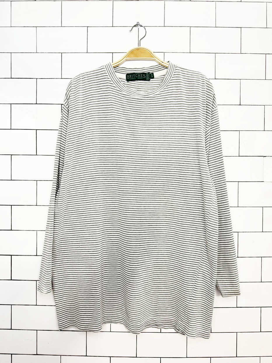 vintage 90s britches striped long sleeve lounge tee