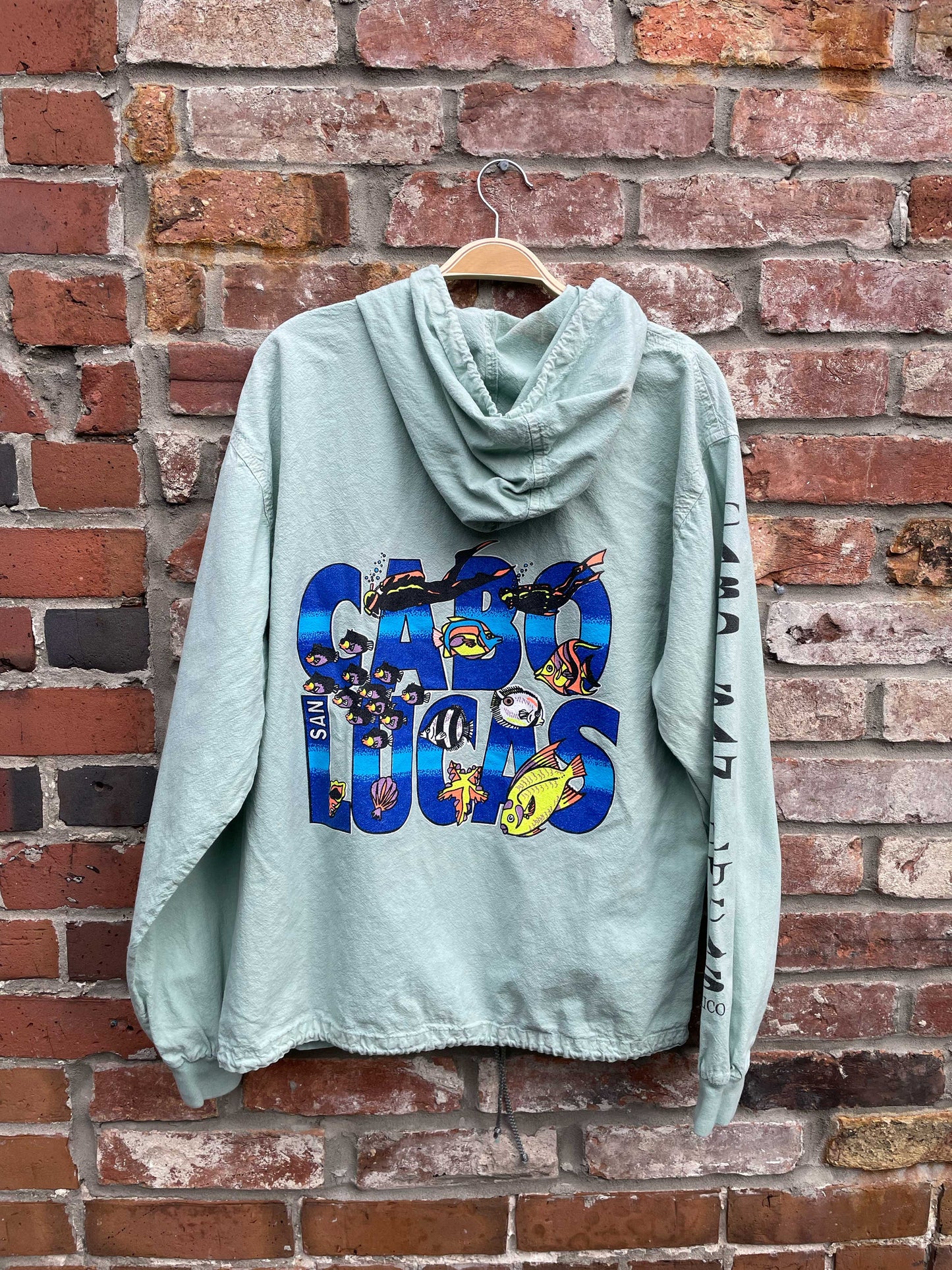 vintage cabos mexico cotton zip hoodie