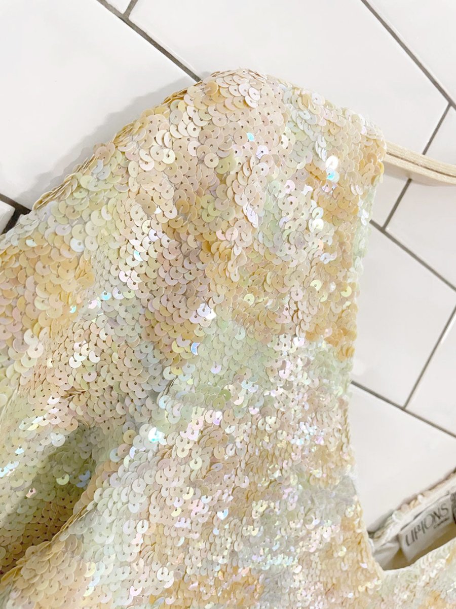 vintage liptons pastel sequin cocktail dress - good market thrift store