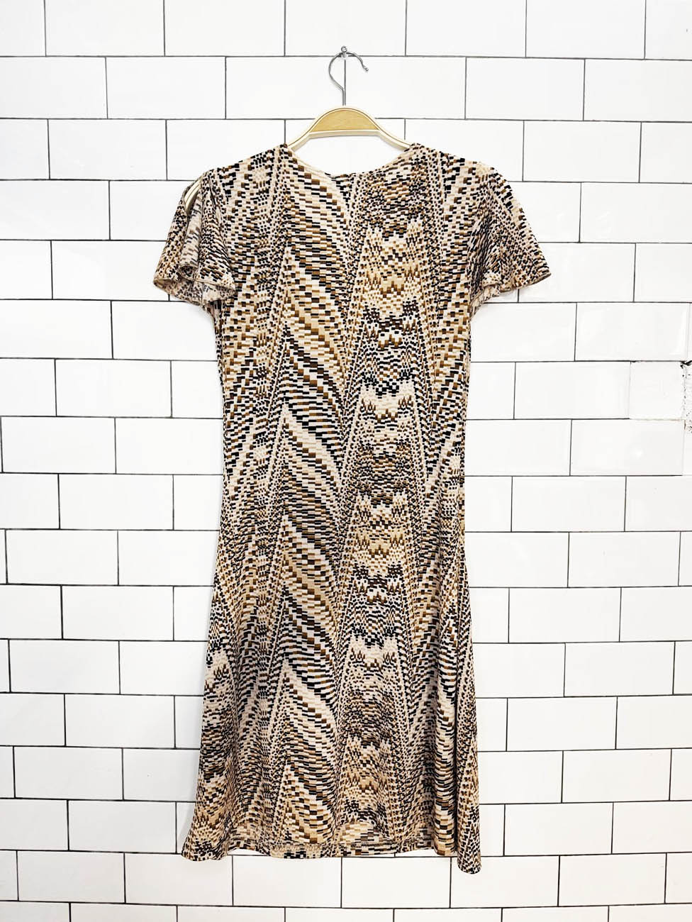 y2k marla kim stretch wrap flutter sleeve mini dress