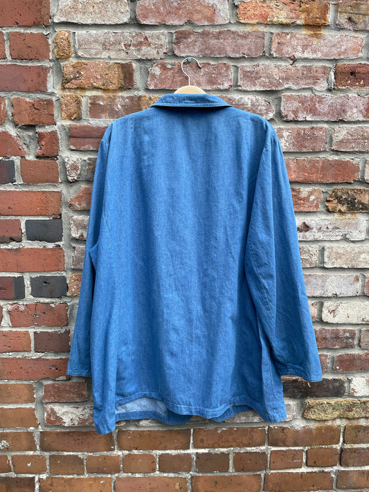 vintage 90s koret oversized denim blazer jacket
