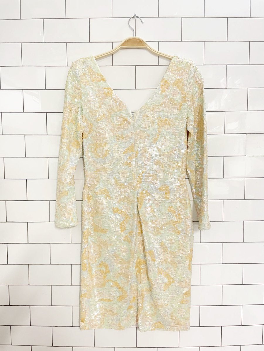 vintage liptons pastel sequin cocktail dress - good market thrift store