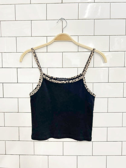 brandy melville leopard strap cotton tank - good market thrift store