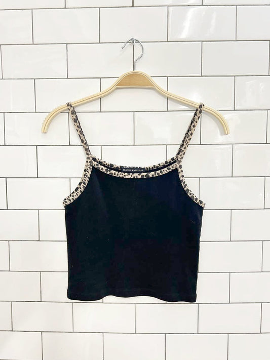 brandy melville leopard strap cotton tank - good market thrift store