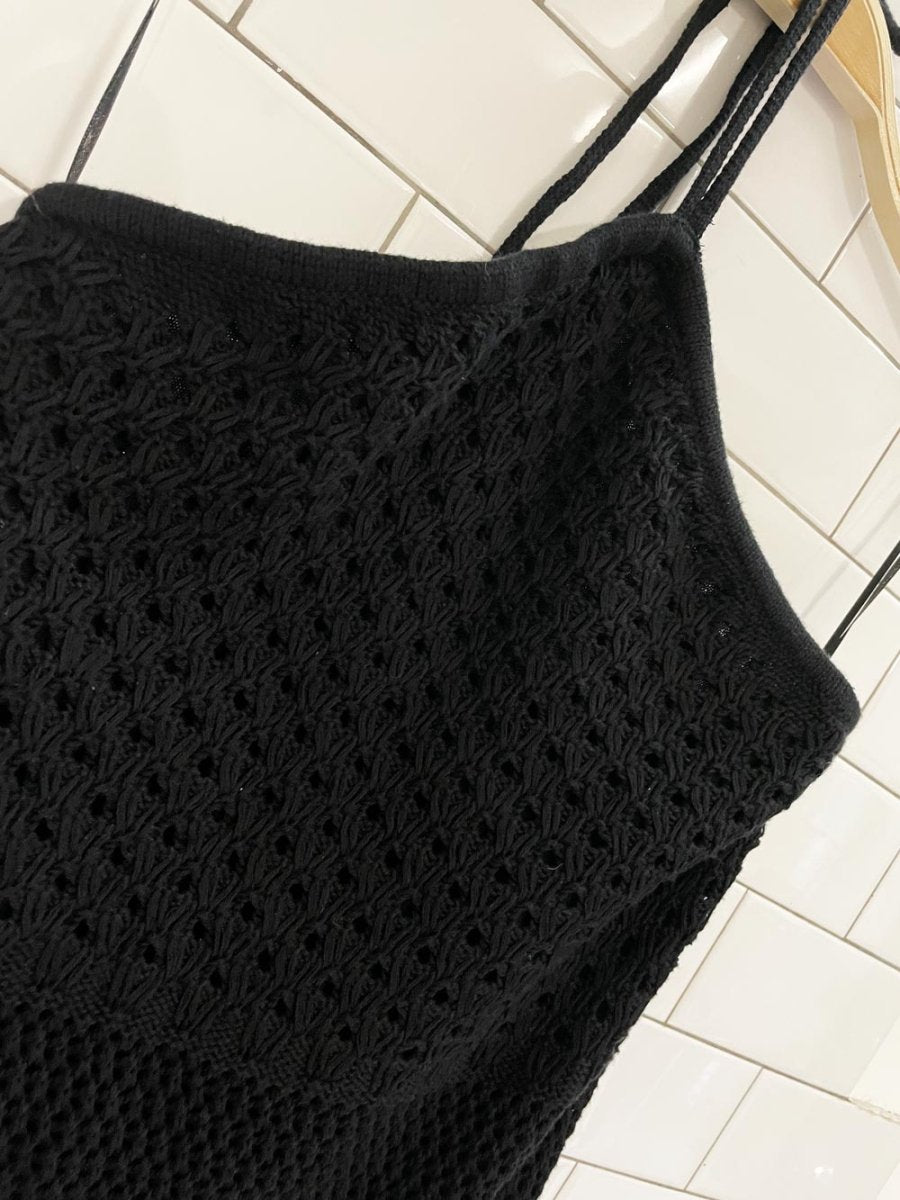 old navy crochet knit halter summer dress - good market thrift store