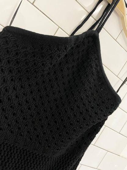 old navy crochet knit halter summer dress - good market thrift store