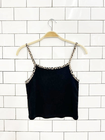 brandy melville leopard strap cotton tank - good market thrift store