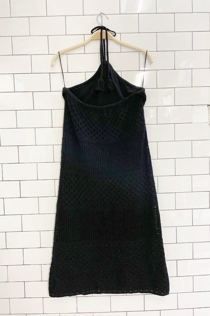 old navy crochet knit halter summer dress - good market thrift store