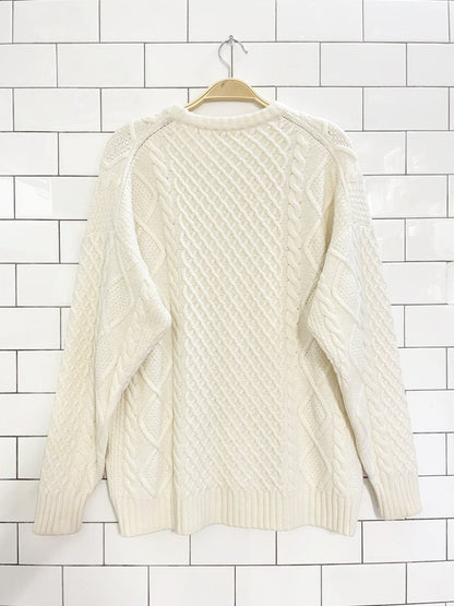 sunday best peggy merino wool - organic cotton cable knit oversized sweater | aritzia - good market thrift store
