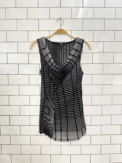 vintage 00s mexx ruched mesh cowl neck top - good market thrift store