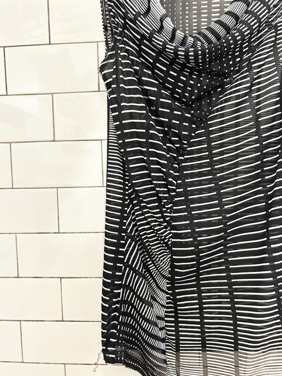 vintage 00s mexx ruched mesh cowl neck top - good market thrift store