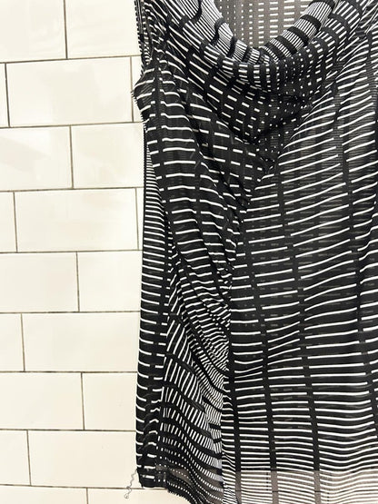 vintage 00s mexx ruched mesh cowl neck top - good market thrift store