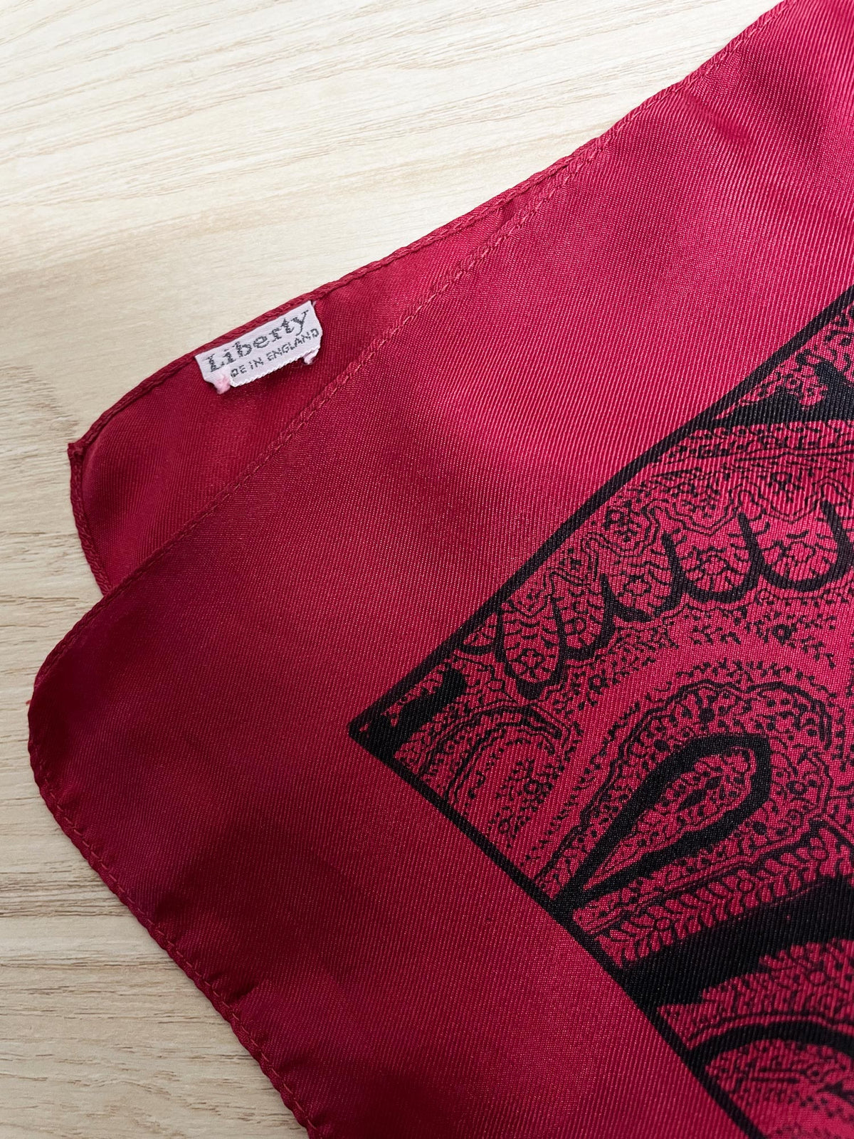 vintage liberté 100% silk paisley square scarf | made in England