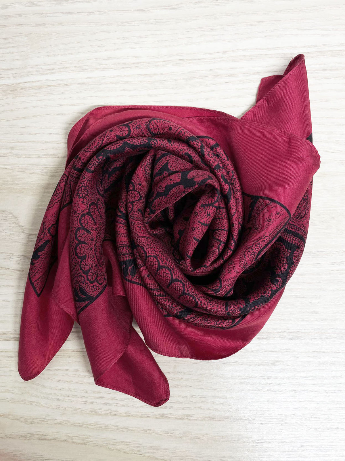 vintage liberté 100% silk paisley square scarf | made in England