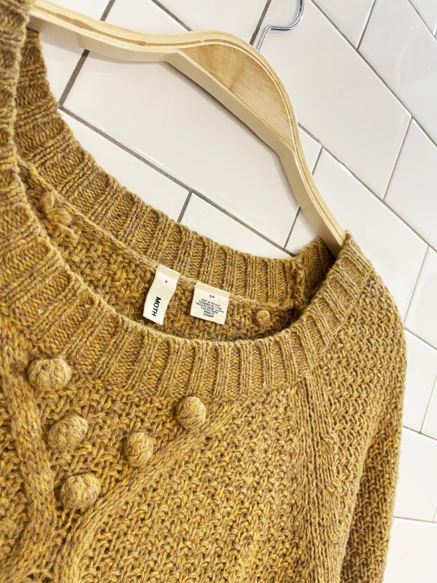 moth wool - blend argyle pom oversized sweater | anthropologie - good market thrift store