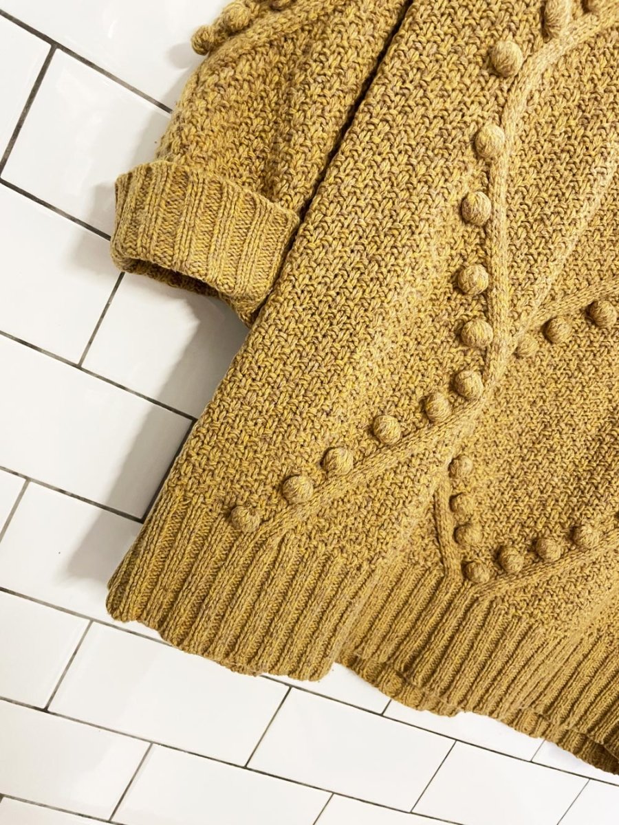 moth wool - blend argyle pom oversized sweater | anthropologie - good market thrift store