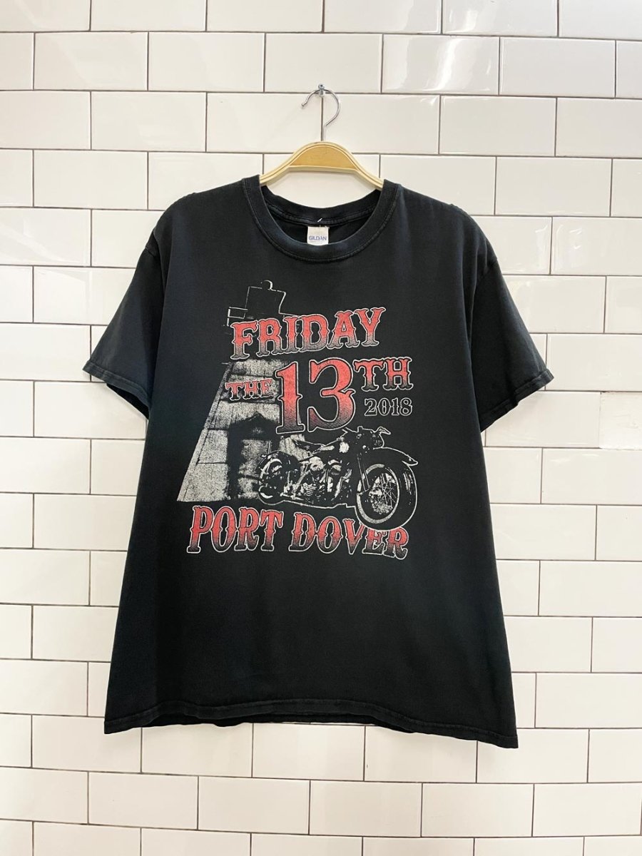 2018 friday the 13th bike rally tee - good market thrift store