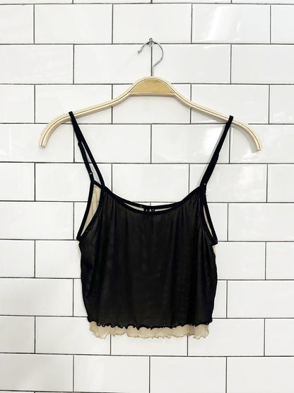 UO out from under cropped sheer tank top - good market thrift store