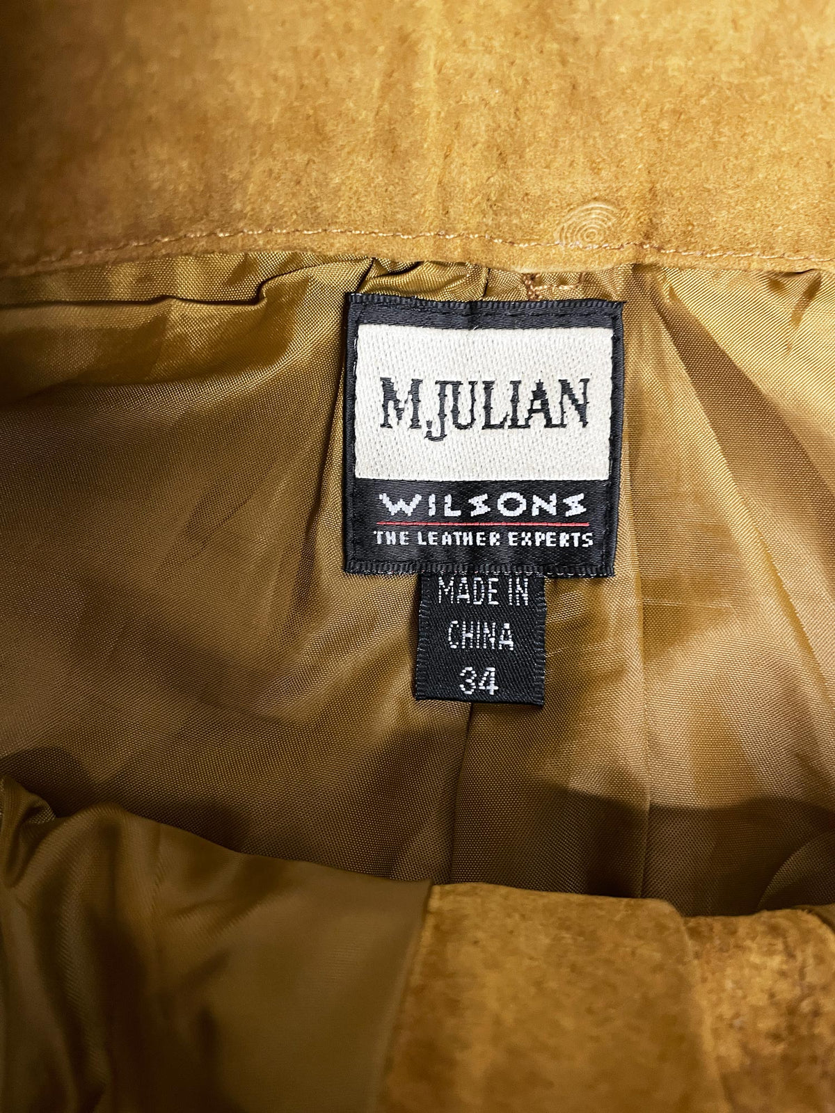 vintage wilsons x m. julian suede baggy leg utility pants
