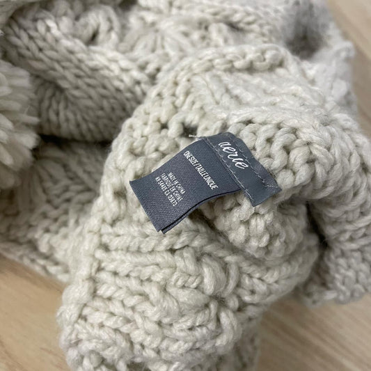 aerie pom-tastic cable knit snood