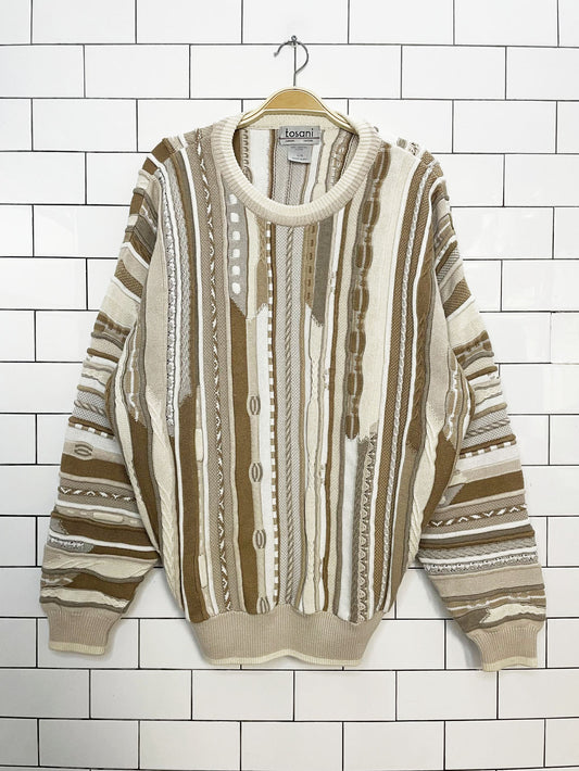 vintage tosani 3D knit sweater | made in Canada
