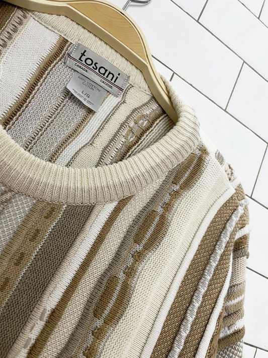 vintage tosani 3D knit sweater | made in Canada