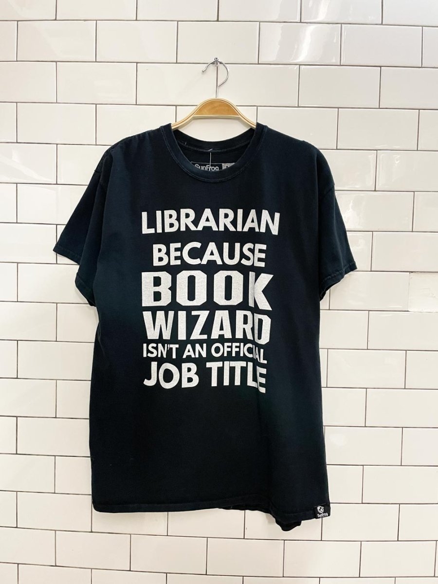 sunfrog book wizard graphic tee - good market thrift store