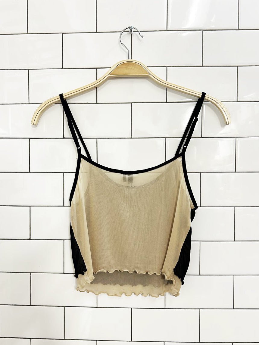 UO out from under cropped sheer tank top - good market thrift store
