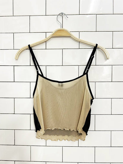 UO out from under cropped sheer tank top - good market thrift store