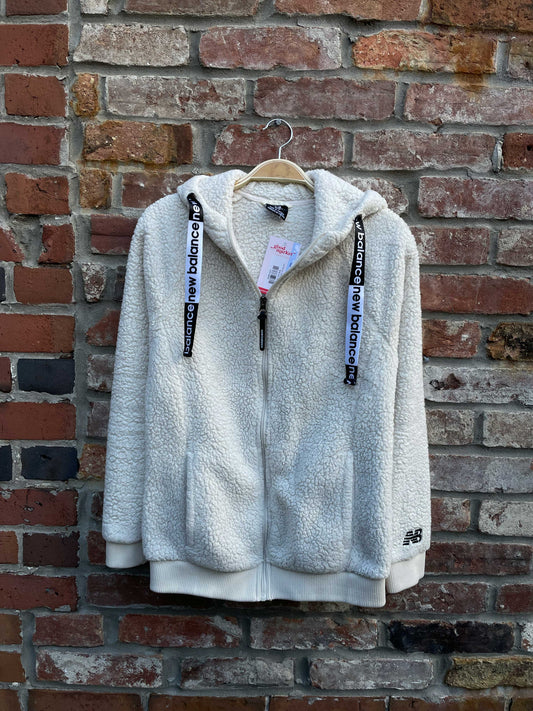 new balance teddy sherpa full zip hoodie