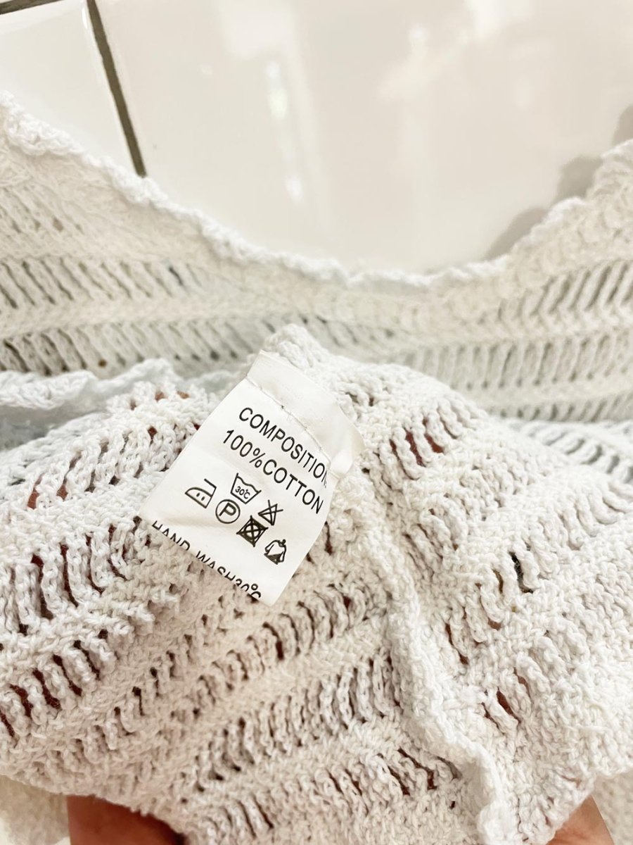 crochet floral crop tank top - good market thrift store