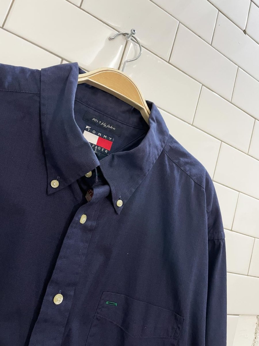 tommy hilfiger 80s 2 - ply fabric shirt - good market thrift store