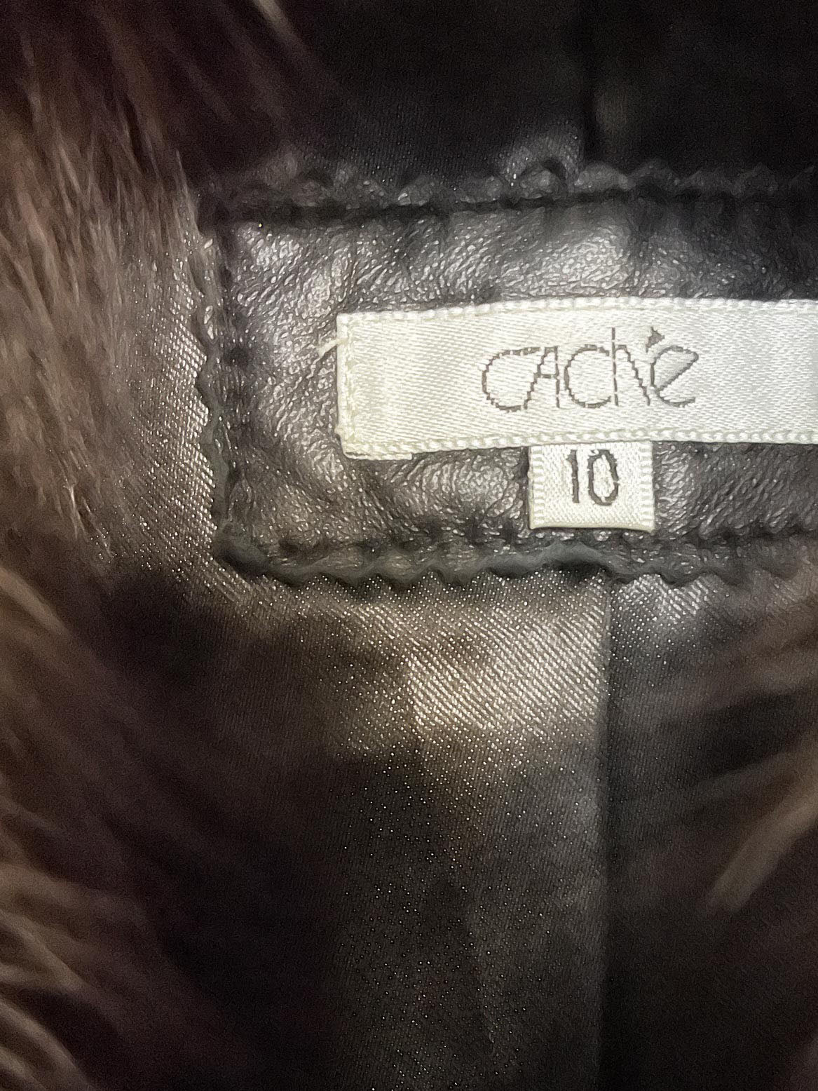 y2k cache fox fur collar + butter leather fitted jacket | removable collar | lambskin