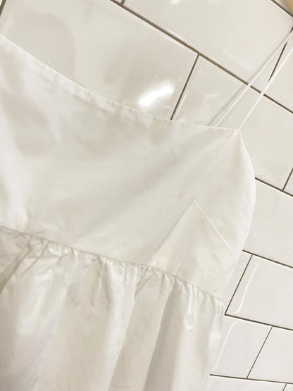 wilfred satire taffeta tiered midi dress | aritzia - good market thrift store